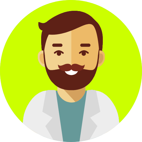 Avatar of a white male doctor with a beard