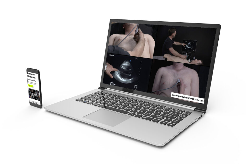 Laptop with ECHO-Guided Life Support - EmergencyMasterclass.com